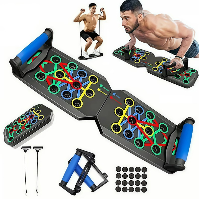 Sports Equipment Meaning - Plataforma Dobrável para Flexões com Faixas